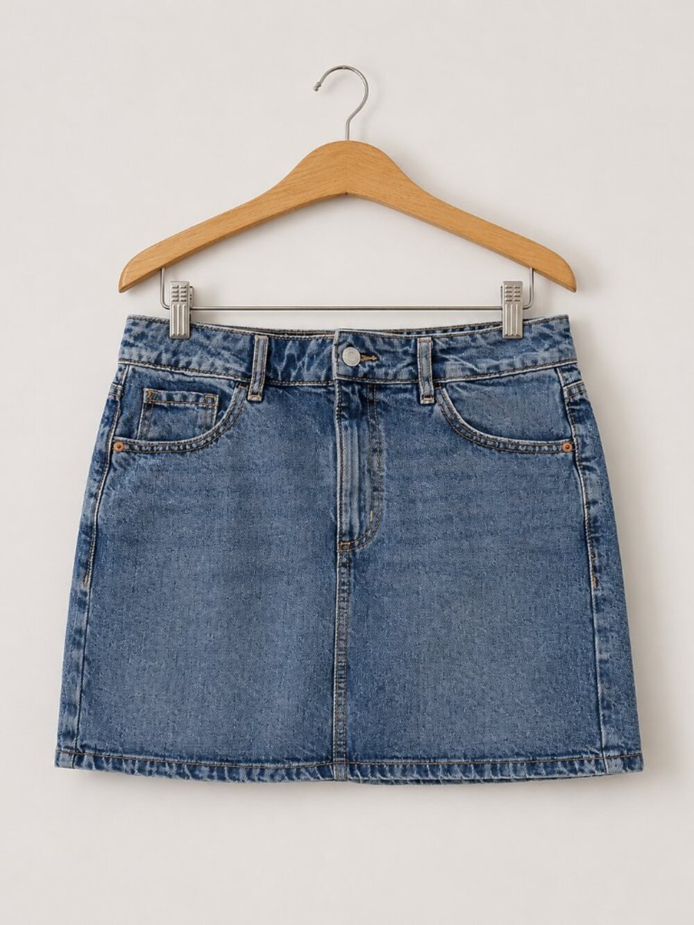 Denim M Blue Mini Skirt Classic 5-Pocket Y2K